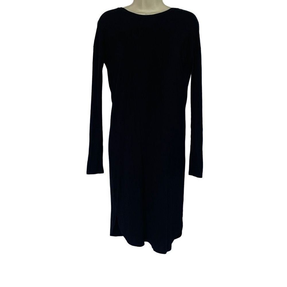 Babaton Aritzia Black Long Sleeve Open Back Tie Dress Size XS